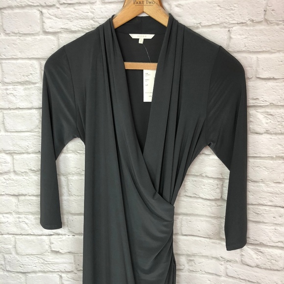 NWT Cassis Grey Crisscross Dress Size Small - Picture 2 of 7